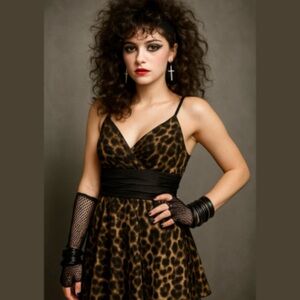 Speechless Size 13 Tulle Midi Animal Print Dress With Sparkles